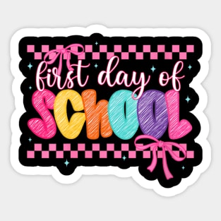 First Day of School Rainbow Design Sticker